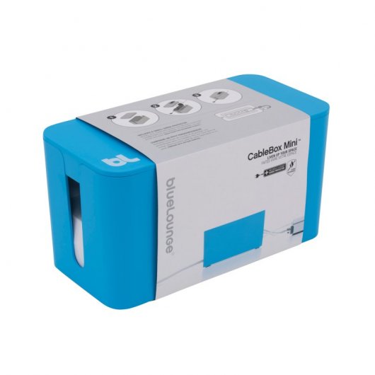 Bluelounge CableBox Mini Caja Recogecables Ignífuga Azul