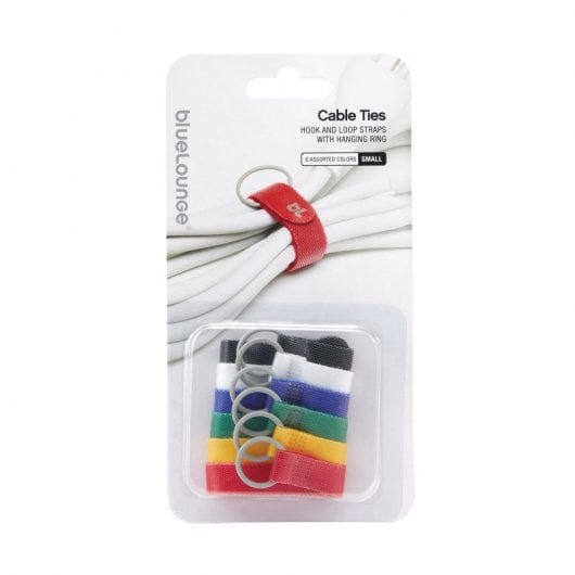 Bluelounge Cable Ties Organizador de Cables S/M Pack 6 Unidades