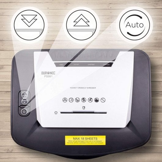 Duronic PS991 Distruggidocumenti a taglio incrociato 31L