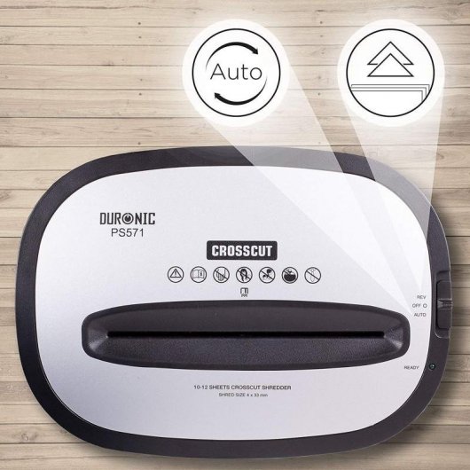 Destructeur de papier à coupe croisée Duronic PS571 19 L