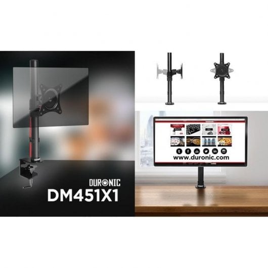 Duronic DM451X1 Suporte para Monitor de 13" a 27" VESA 75/100 Máx 8Kg