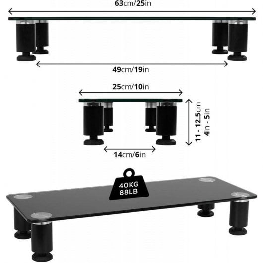 Duronic DM051 Elevador para Monitor/Portátil  63 x 24 cm Máx 40Kg