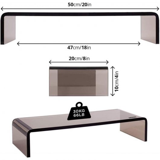 Duronic DM054 Elevador para Pantalla/Portátil 50x20cm Máx 30Kg