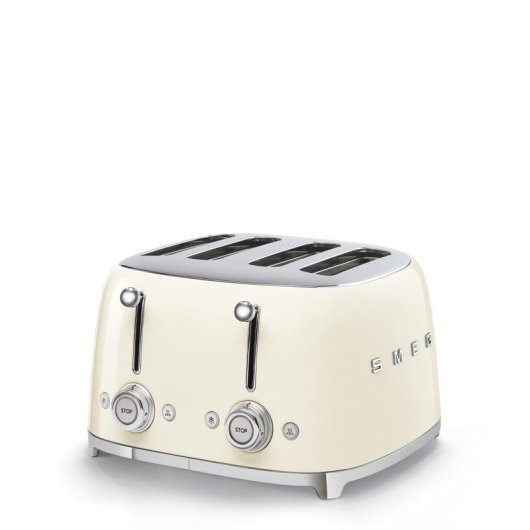 Grille-pain vintage Smeg TSF03CREU 4 Fentes 2000W 6 Niveaux Creme