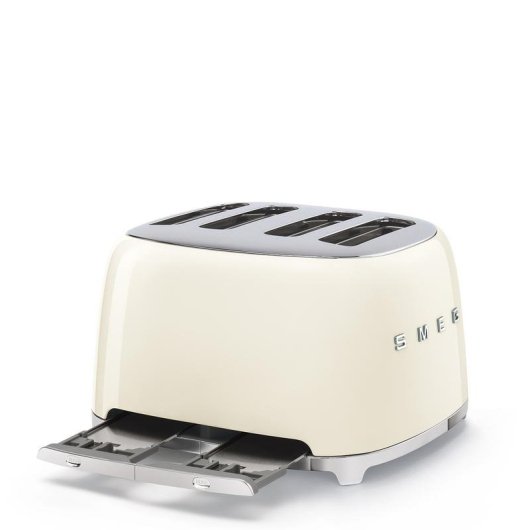Grille-pain vintage Smeg TSF03CREU 4 Fentes 2000W 6 Niveaux Creme