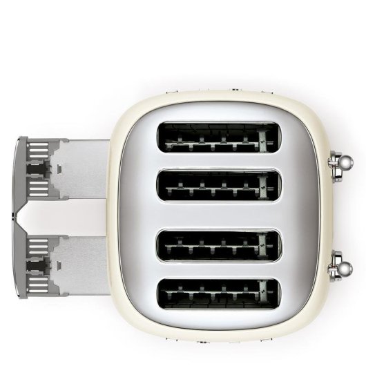 Grille-pain vintage Smeg TSF03CREU 4 Fentes 2000W 6 Niveaux Creme