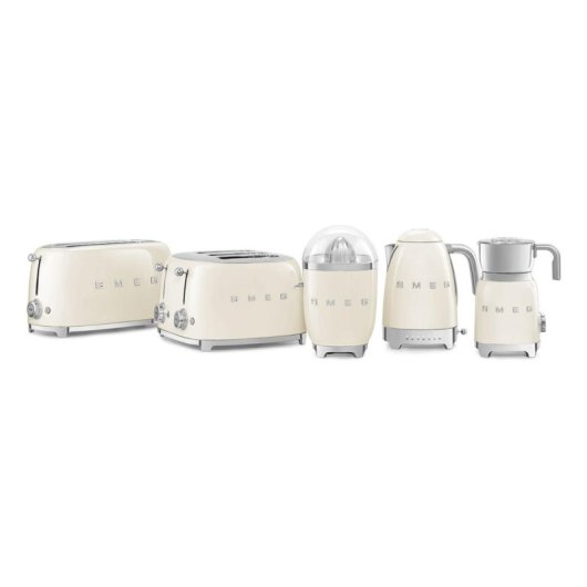 Grille-pain vintage Smeg TSF03CREU 4 Fentes 2000W 6 Niveaux Creme