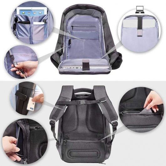 Duronic LB22 Mochila Impermeable para Portátil hasta 15.6" Negra