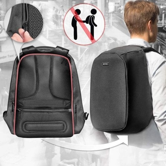 Duronic LB22 Mochila Impermeable para Portátil hasta 15.6" Negra