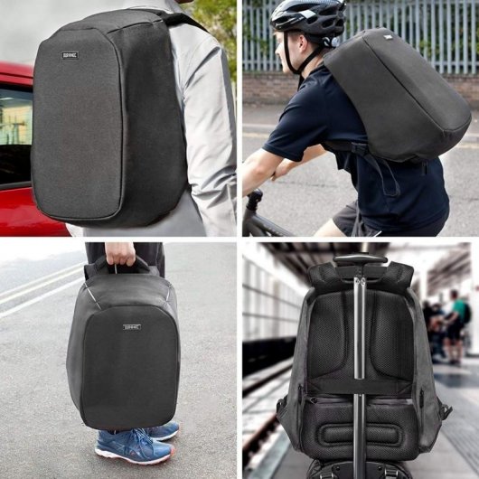 Duronic LB22 Mochila Impermeable para Portátil hasta 15.6" Negra