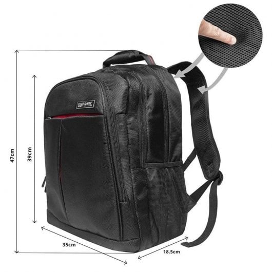 Duronic LB23 Mochila Impermeable para Portátil hasta 15.6" Negra