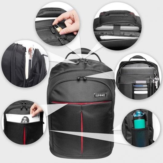 Duronic LB23 Mochila Impermeable para Portátil hasta 15.6" Negra