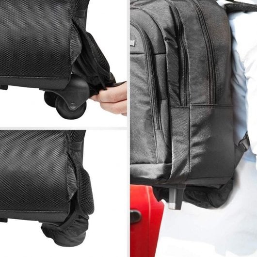 Duronic LT01 Mochila con Ruedas para Portátil hasta 15.6" Negra
