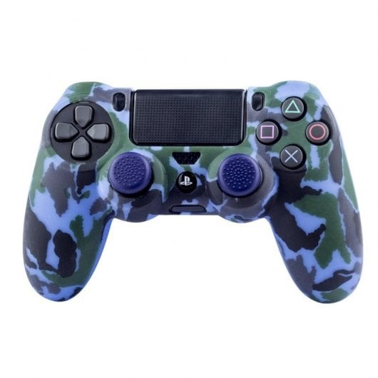 FR-TEC Capa de Silicone + Grips Camo Navy para Comando PS4