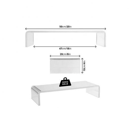 Duronic DM053 Elevador para Monitor/Portátil 50x20cm Máx 30Kg