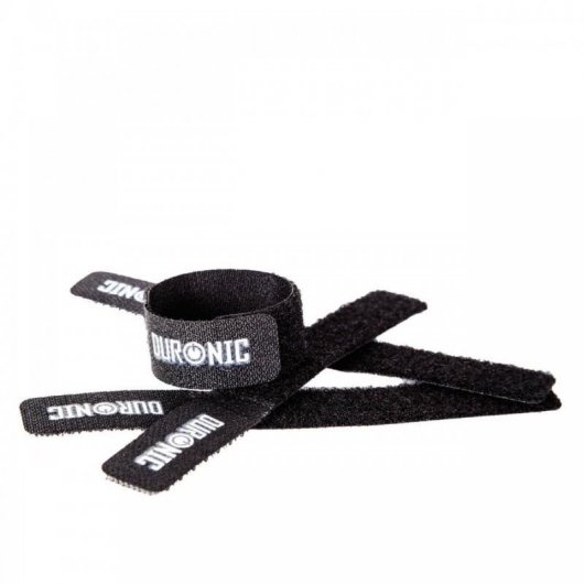 Duronic Pack 24 Tiras de Velcro 15cm para Organizar Cables Negras