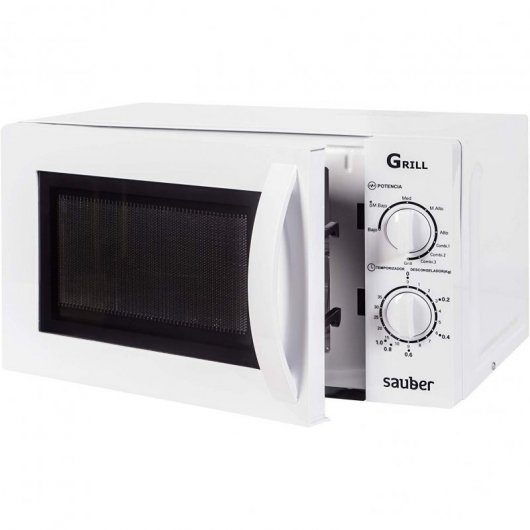 Sauber HMS03WG Microondas con Grill 20L 1000W Blanco