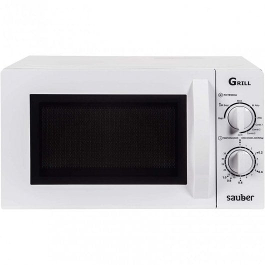 Sauber HMS03WG Microondas con Grill 20L 1000W Blanco