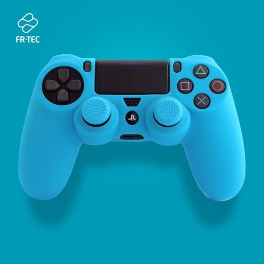 Custodia in silicone FR-TEC + impugnature blu per PS4