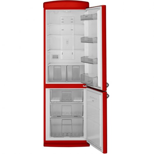 Sauber SCR190R Frigorífico Combi A+ Rojo