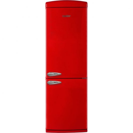 Sauber SCR190R Frigorífico Combi A+ Rojo