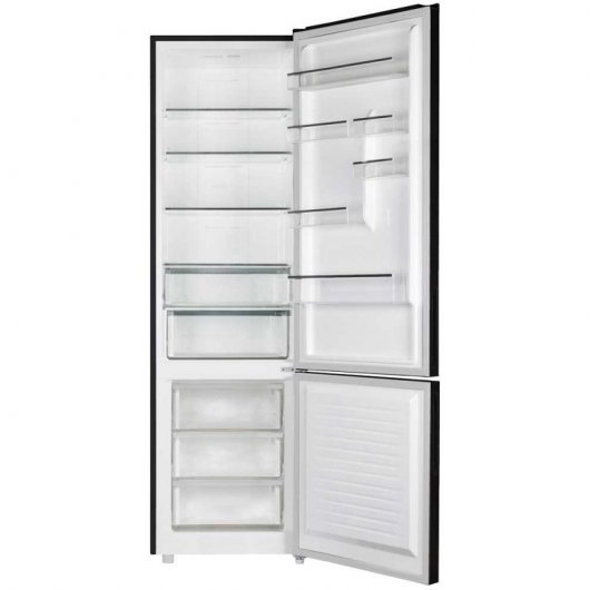 Sauber SCC201B Frigorífico Combi E Cristal Negro