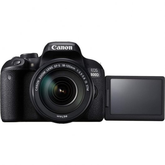 Canon 800D 24MP WiFi/Bluetooth + Objetivo EF-S 18-135mm F3.5-5.6 IS STM