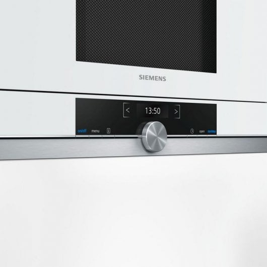 Siemens iQ700 BF634LGW1 Micro-onde encastrable 21L 900W Blanc/Inox