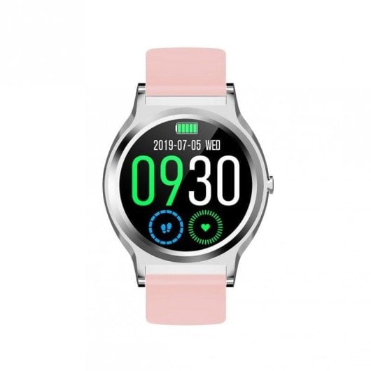 Unotec Round Pro Bluetooth 44mm IPS TFT Rosa Impermeabile IP67 Cardiofrequenzimetro Sonno