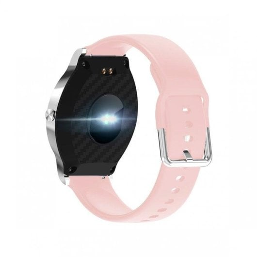 Unotec Round Pro Bluetooth 44mm IPS TFT Rosa Impermeabile IP67 Cardiofrequenzimetro Sonno