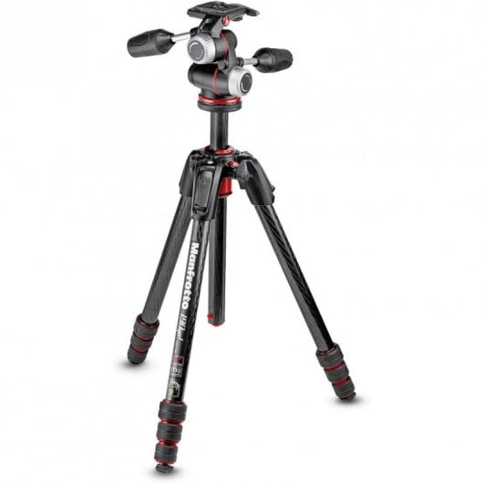 Manfrotto 190Go! Serie M Trípode de Fibra de Carbono con Rótula 3-Way