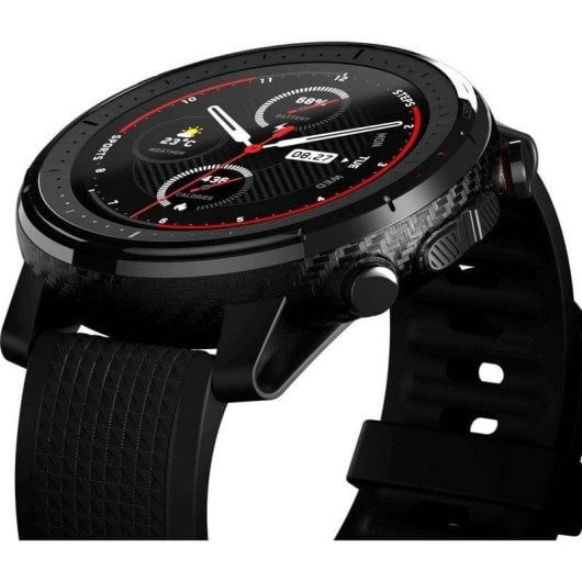 Amazfit Stratos 3 Bluetooth WiFi GPS 48,6mm TFT Preto Resistente à Água 5ATM Pulsómetro