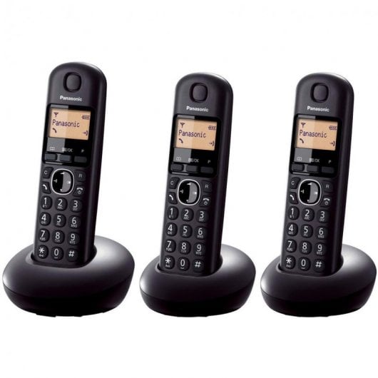 Panasonic KX-TGB213 Trío Telefone Fixo Sem Fios Preto