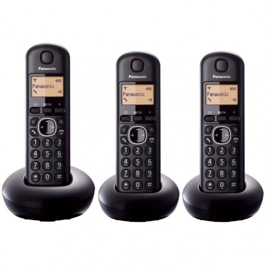 Panasonic KX-TGB213 Trío Telefone Fixo Sem Fios Preto