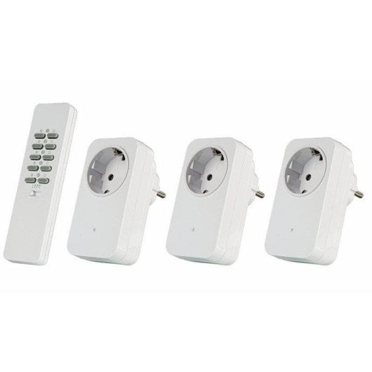 Trust AC3-1000R Pack 3 Enchufes + 1 Mando para Conmutación Inalámbrica