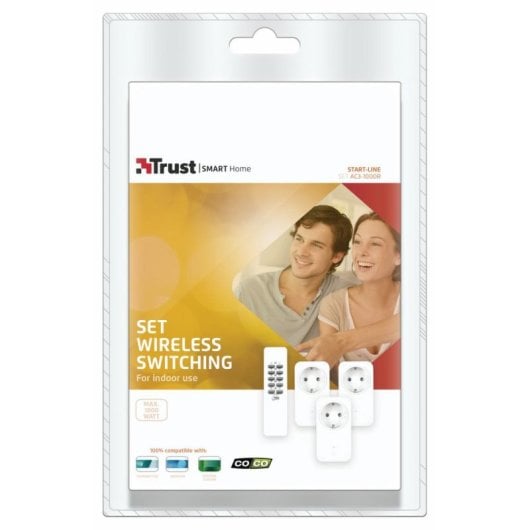 Trust AC3-1000R Pack 3 Enchufes + 1 Mando para Conmutación Inalámbrica