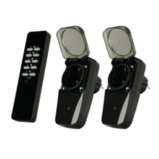 Trust AGDR2-3500R Pack 2 Enchufes para Exterior con Mando