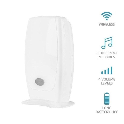 Campanello Trust ACDB-6600C Wireless Portatile 5 Melodie LED 4 Livelli Volume