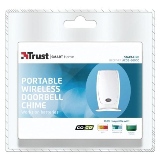 Campanello Trust ACDB-6600C Wireless Portatile 5 Melodie LED 4 Livelli Volume