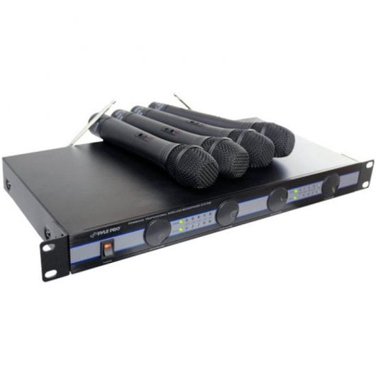 Pyle PDWM5000 Set de 4 Microfones de Mão Sem Fios