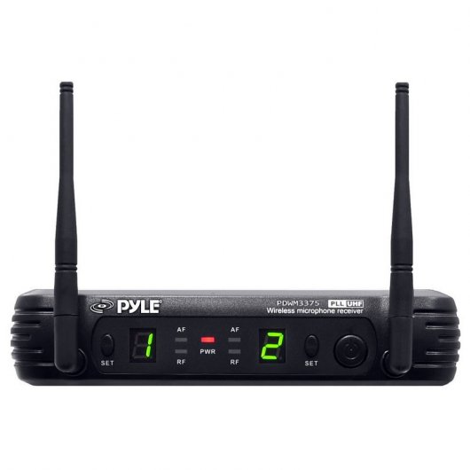 Pyle PDWM3375 Sistema Microfones Sem Fios de Mão UHF 2 Canais