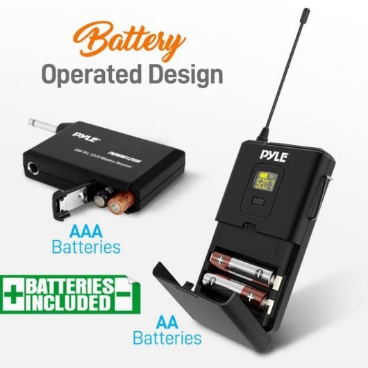 Pyle PDWM12UH Módulo Transmissor com Microfone/Auricular + Microfone Sem Fios de Lapela