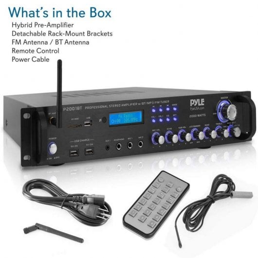 Pyle P2001BT Amplificador Híbrido Bluetooth 2000W