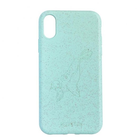 The Earth Case Funda Biodegradable Turquesa Foca para iPhone XR