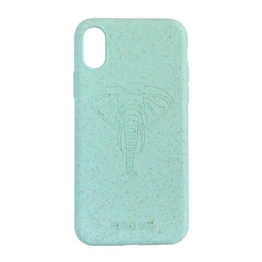 The Earth Case Funda Biodegradable Turquesa Elefante para iPhone X/XS
