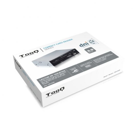 TooQ TQR-202B Leitor de Cartões Interno 3.5" + USB 2.0 + DNIe + SIM Preto