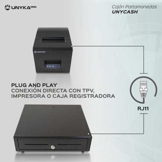 UNYKAch Cajón Portamonedas Negro