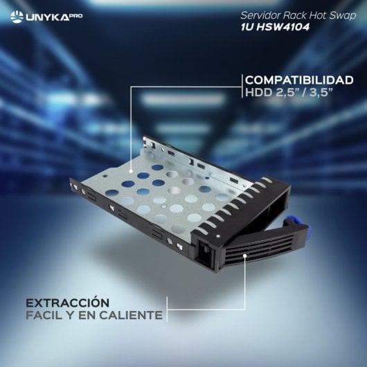 UNYKAch 1U HSW4104 NAS de Montagem em Rack 4x HDD