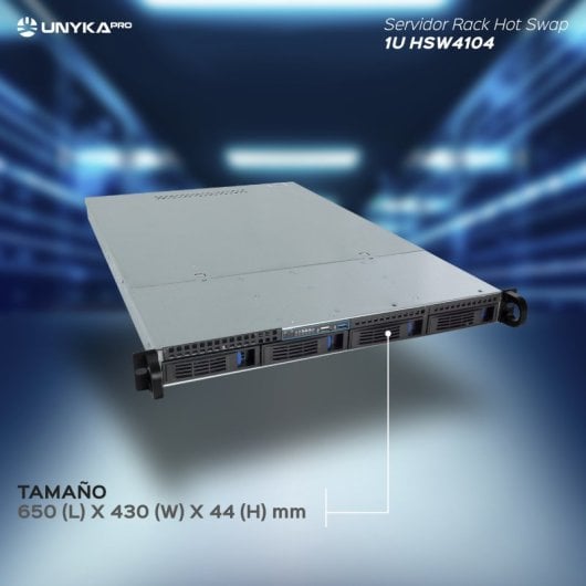 UNYKAch 1U HSW4104 NAS de Montagem em Rack 4x HDD