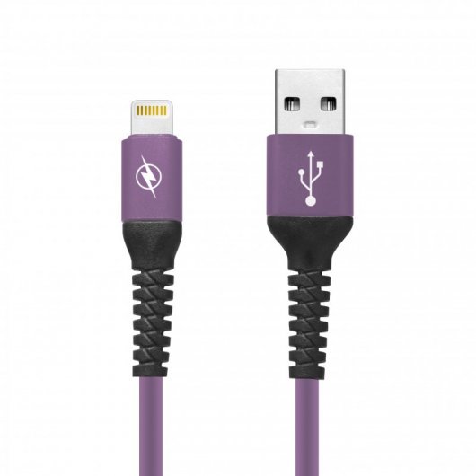 Nueboo Cable Lightning 8 Pin Helicoidal Reforzado Morado